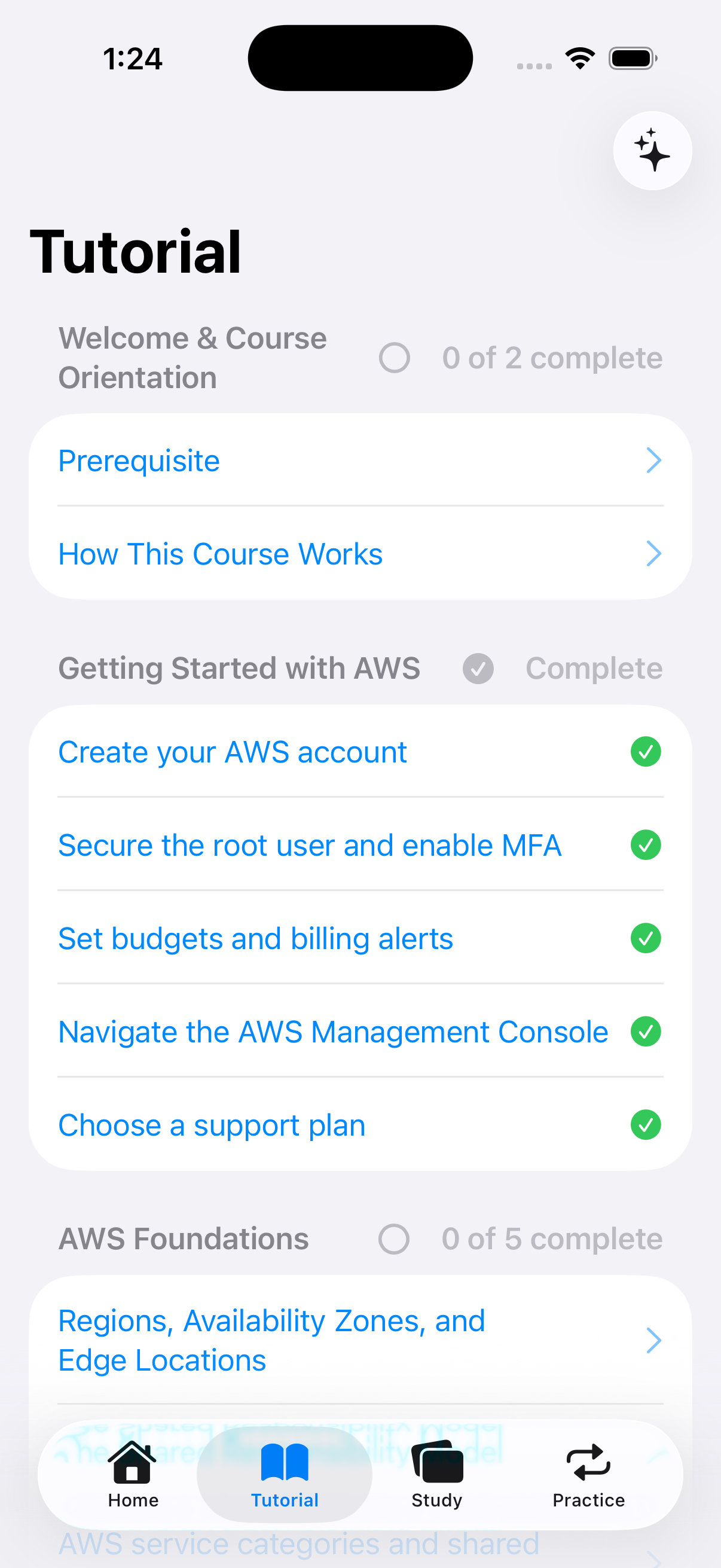 SAA-Swipe tutorial progress screen
